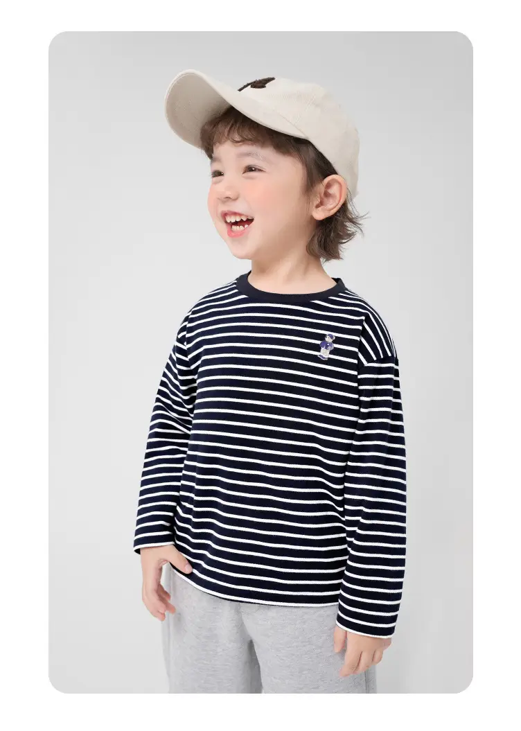 Boys Striped Long Sleeve T-Shirt Autumn Kids — feature 21
