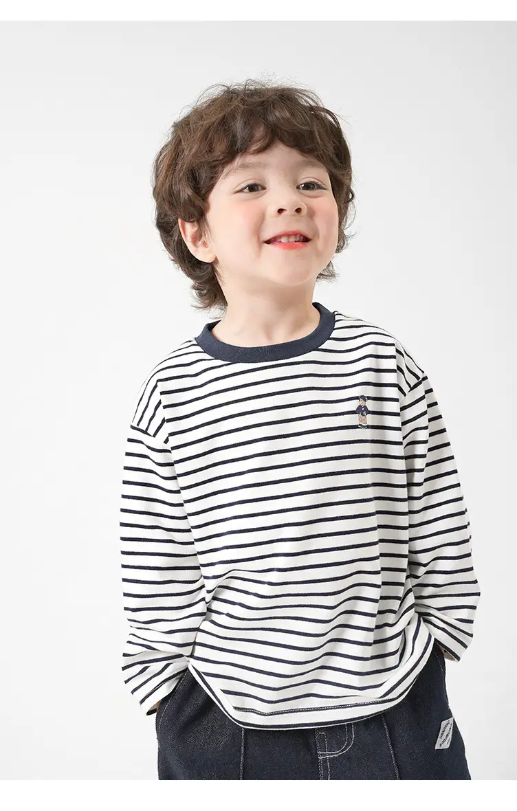 Boys Striped Long Sleeve T-Shirt Autumn Kids — feature 25