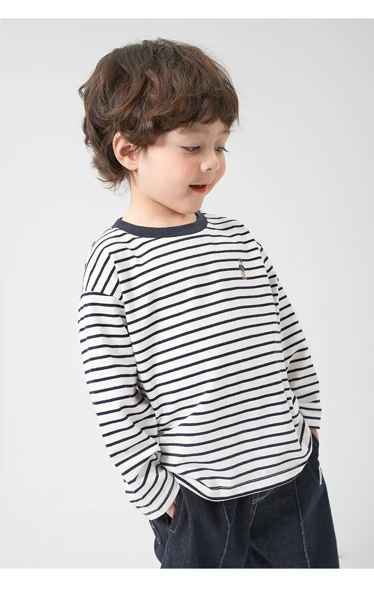 Boys Striped Long Sleeve T-Shirt Autumn Kids — feature 26