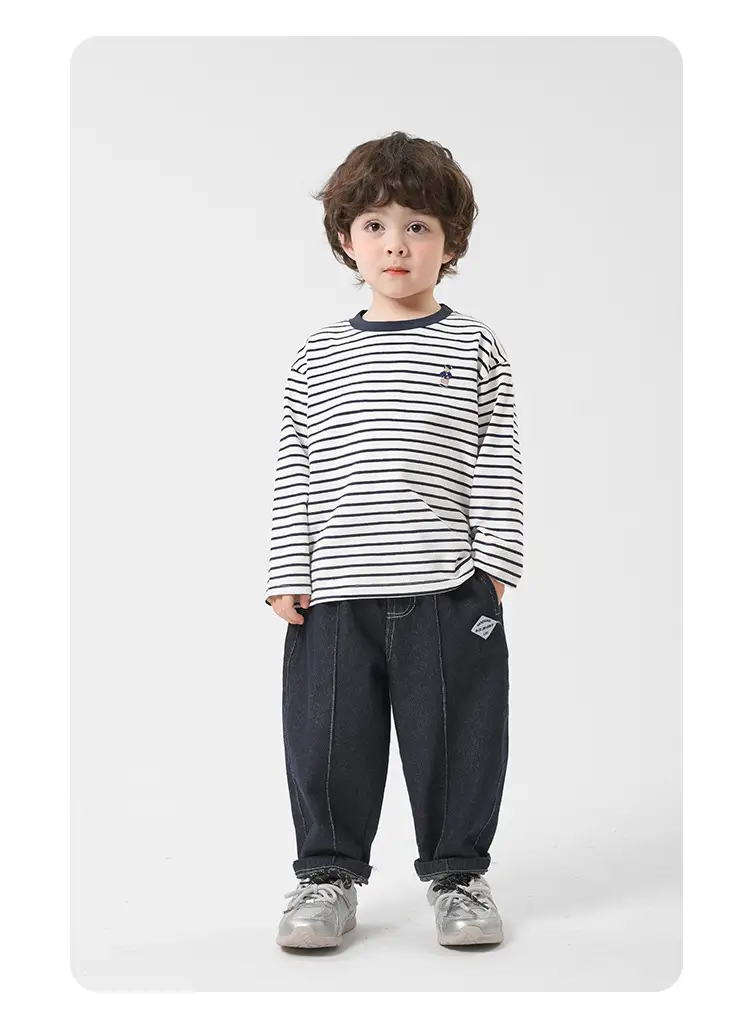 Boys Striped Long Sleeve T-Shirt Autumn Kids — feature 27