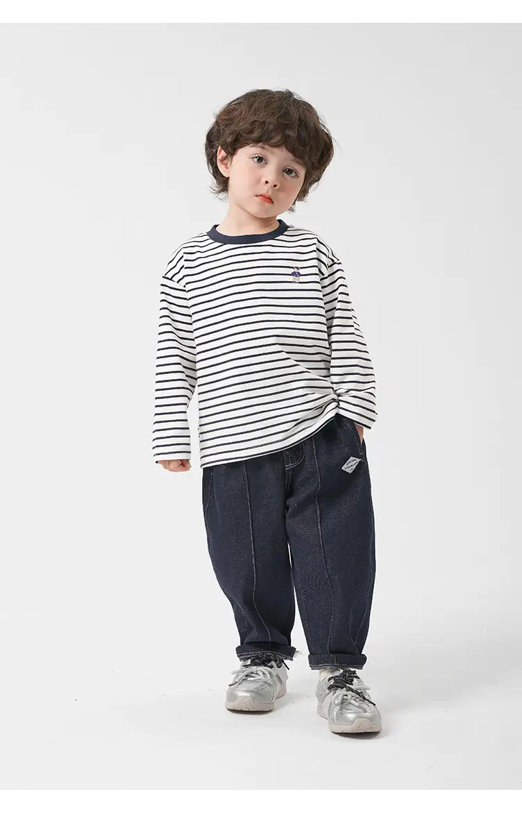 Boys Striped Long Sleeve T-Shirt Autumn Kids — feature 28
