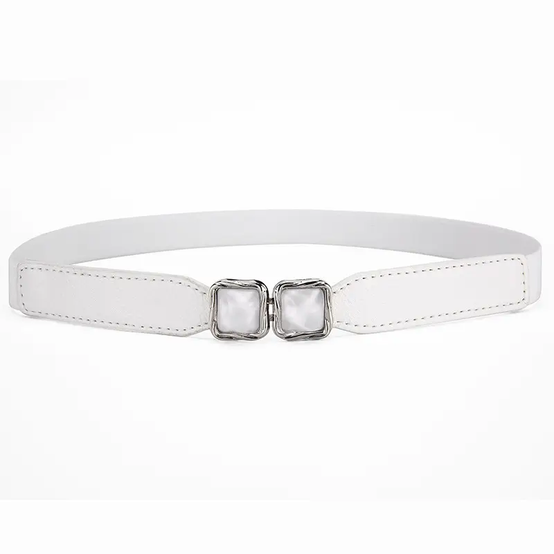 Women's Metal Hook Buckle Belt Black Brown Beige All-match - Image 3