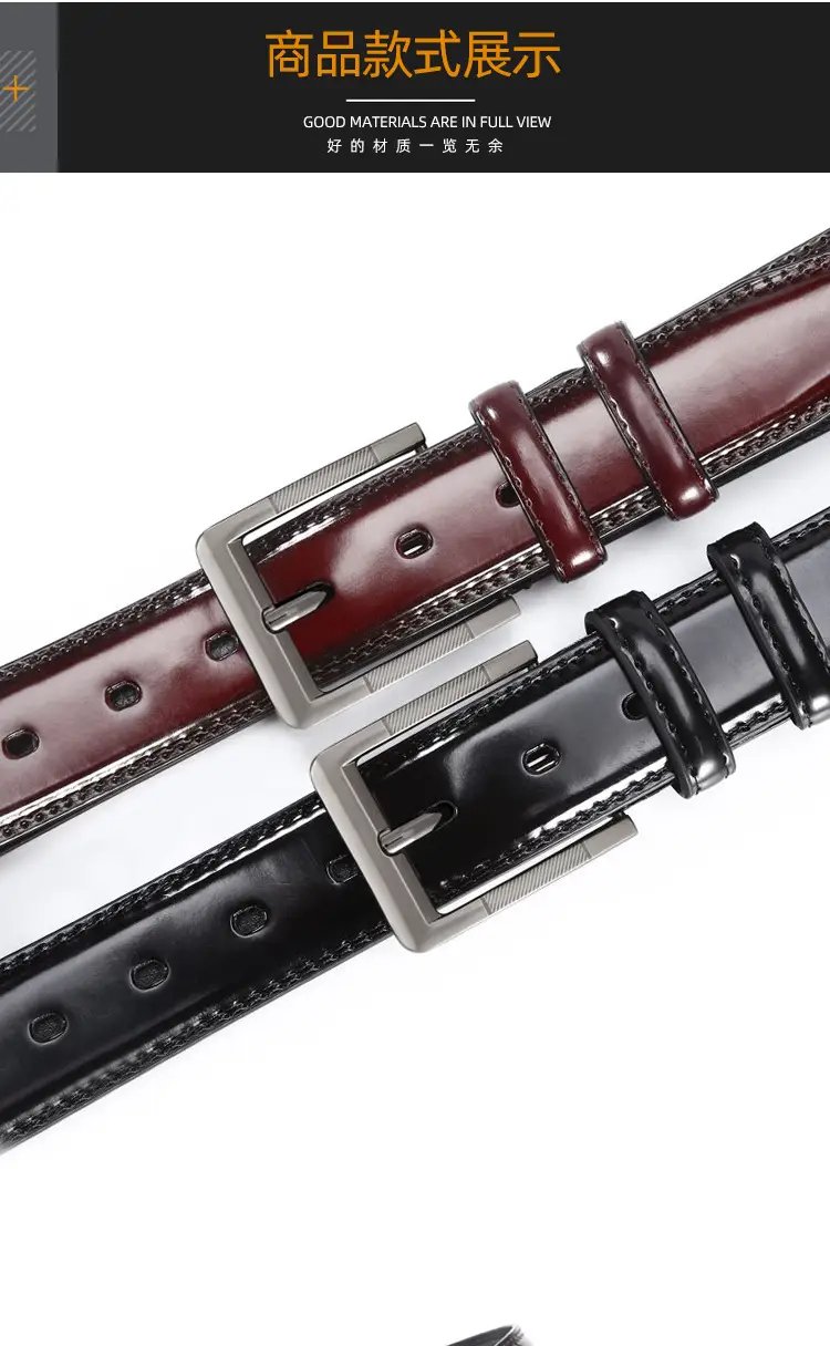 Men's Cross-Country Retro Belt with Pin Buckle — feature 12
