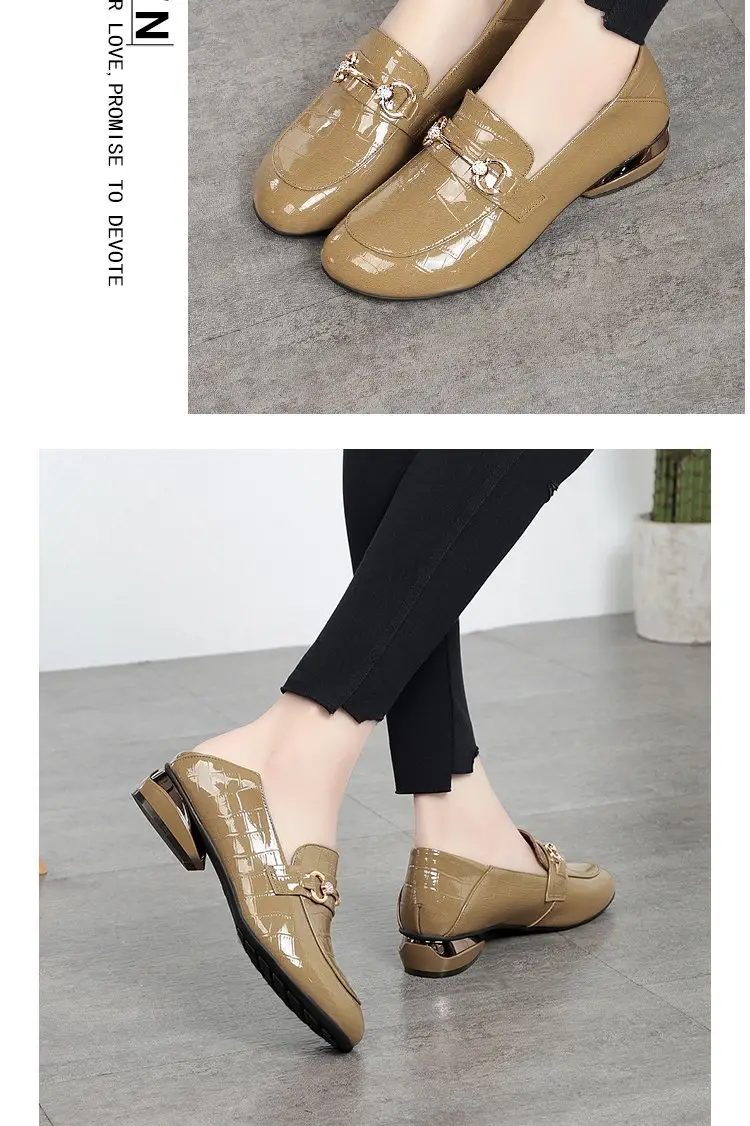 Patent Leather Loafers 2025 Spring New Low Heel Small Leather Shoes Women's Soft Bottom Soft Surface Flat Shoes Explosions Women's Shoes — feature 11