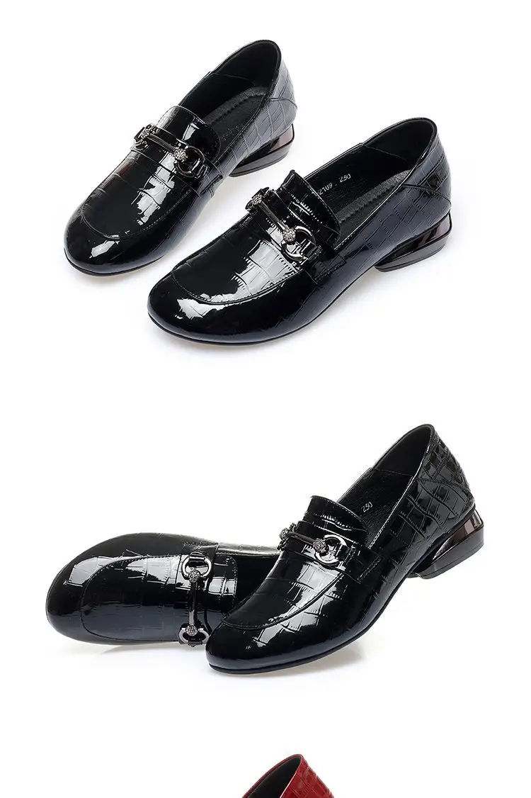 Patent Leather Loafers 2025 Spring New Low Heel Small Leather Shoes Women's Soft Bottom Soft Surface Flat Shoes Explosions Women's Shoes — feature 12