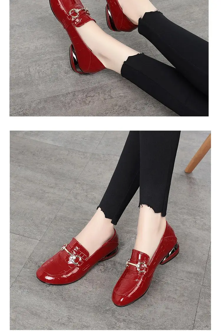 Patent Leather Loafers 2025 Spring New Low Heel Small Leather Shoes Women's Soft Bottom Soft Surface Flat Shoes Explosions Women's Shoes — feature 8