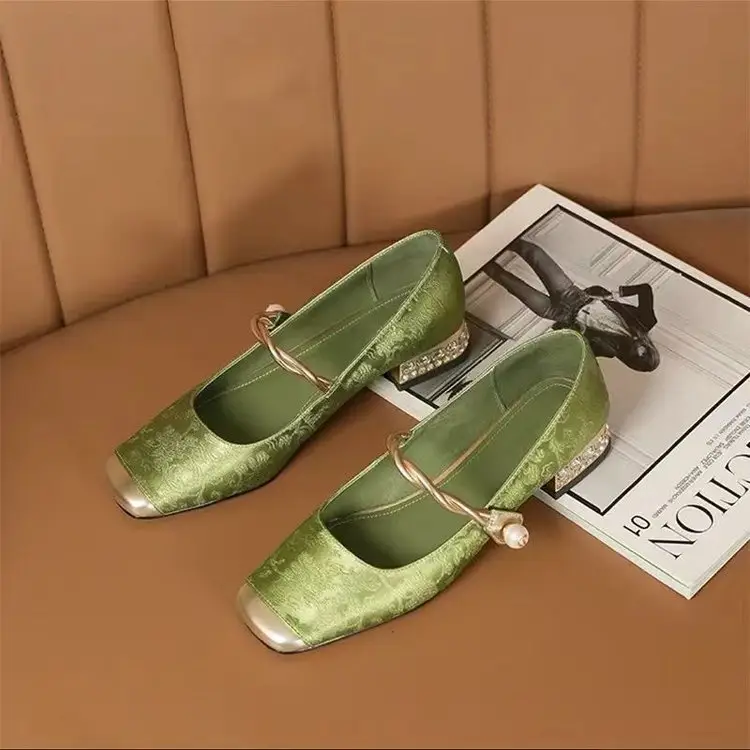 Green French Mary Jane Flats 2025 Spring Summer — feature 13