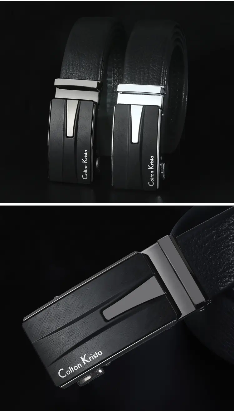 Men's Black High-Grade Automatic Buckle Belt — feature 7