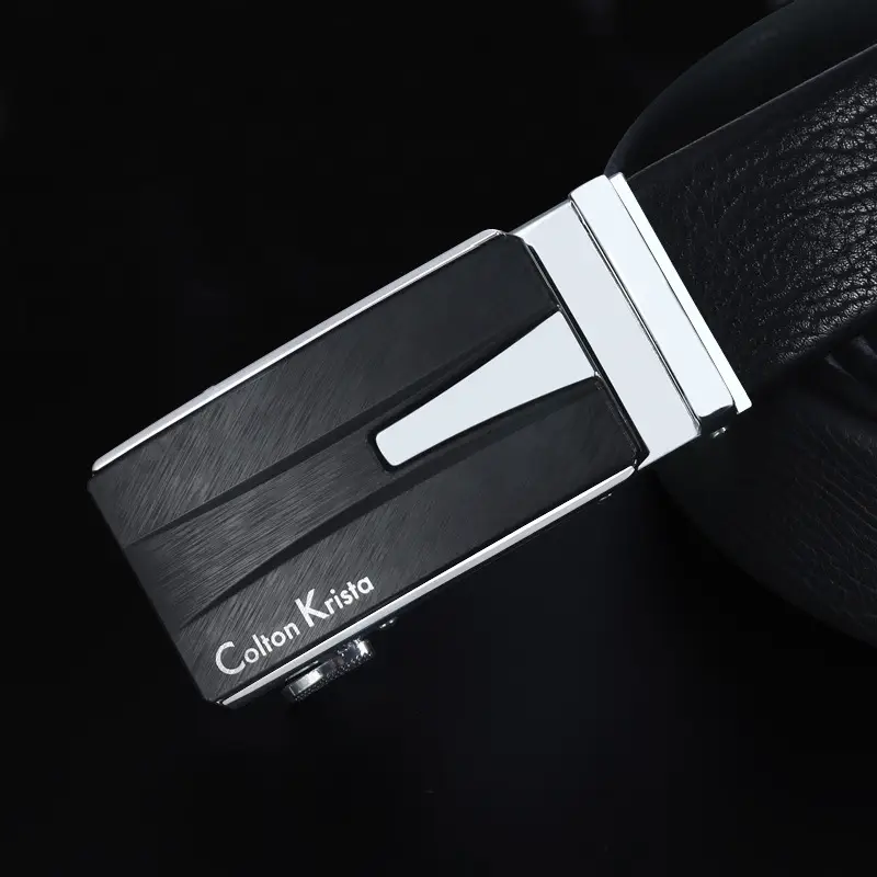 Men's Black High-Grade Automatic Buckle Belt