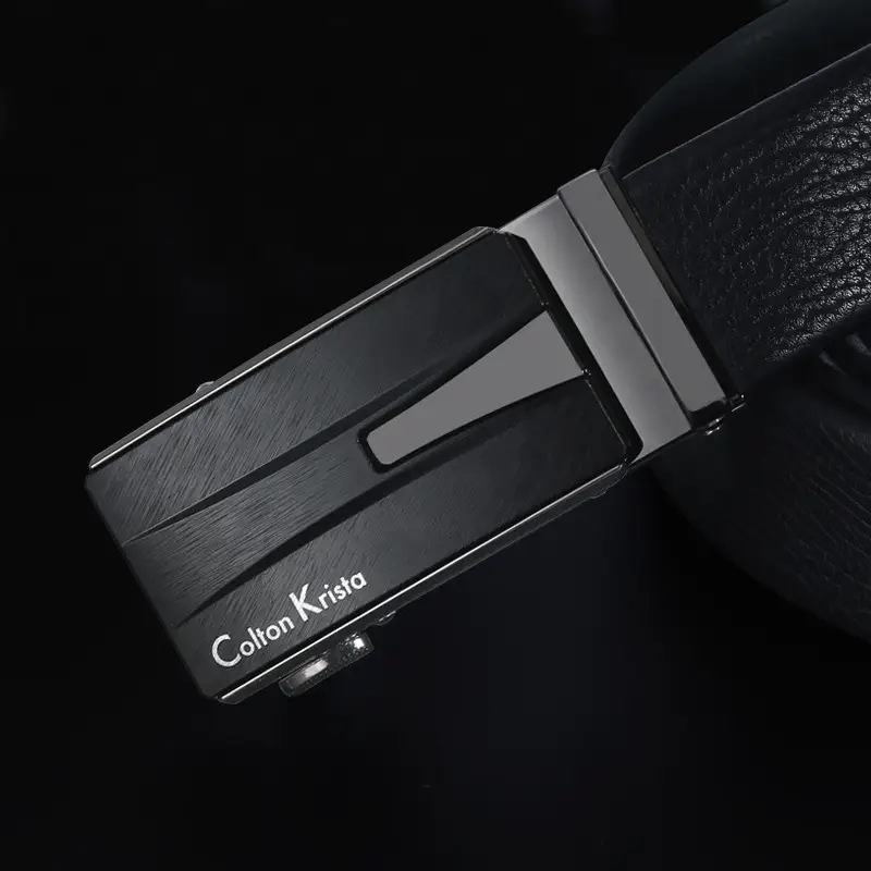 Men's Black High-Grade Automatic Buckle Belt