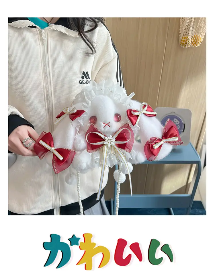 Lolita Rabbit Doll Bow Bag Free Shipping — feature 13