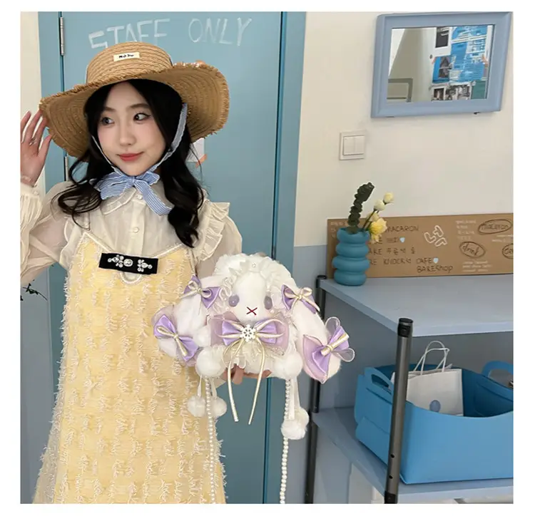 Lolita Rabbit Doll Bow Bag Free Shipping — feature 19