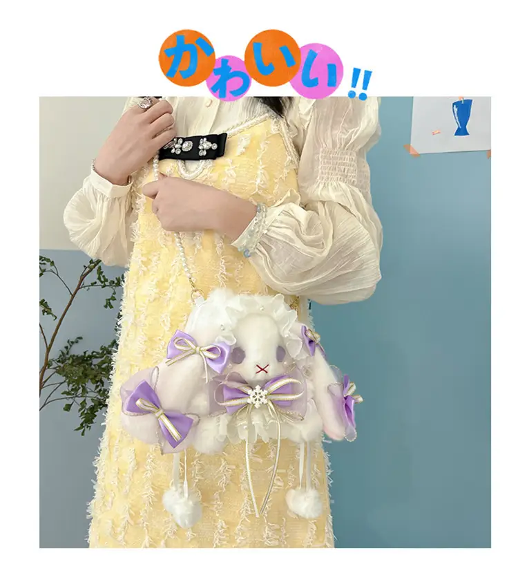 Lolita Rabbit Doll Bow Bag Free Shipping — feature 4
