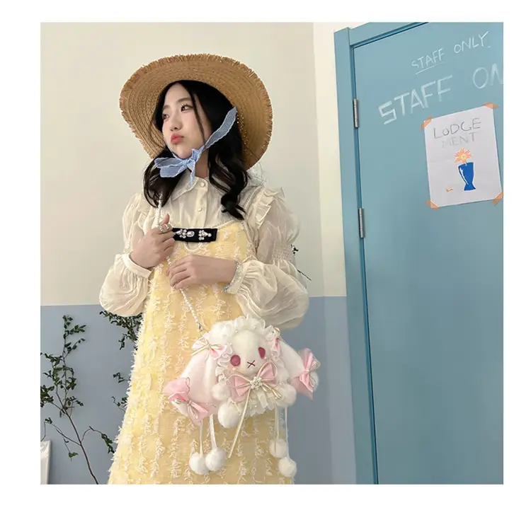 Lolita Rabbit Doll Bow Bag Free Shipping — feature 6