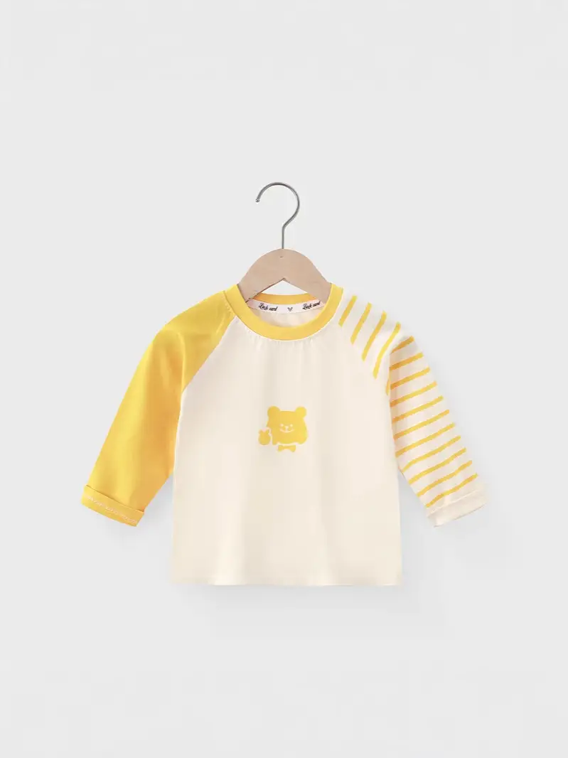 2025 Boys Cotton Long Sleeve T-Shirt Green Yellow - Image 7
