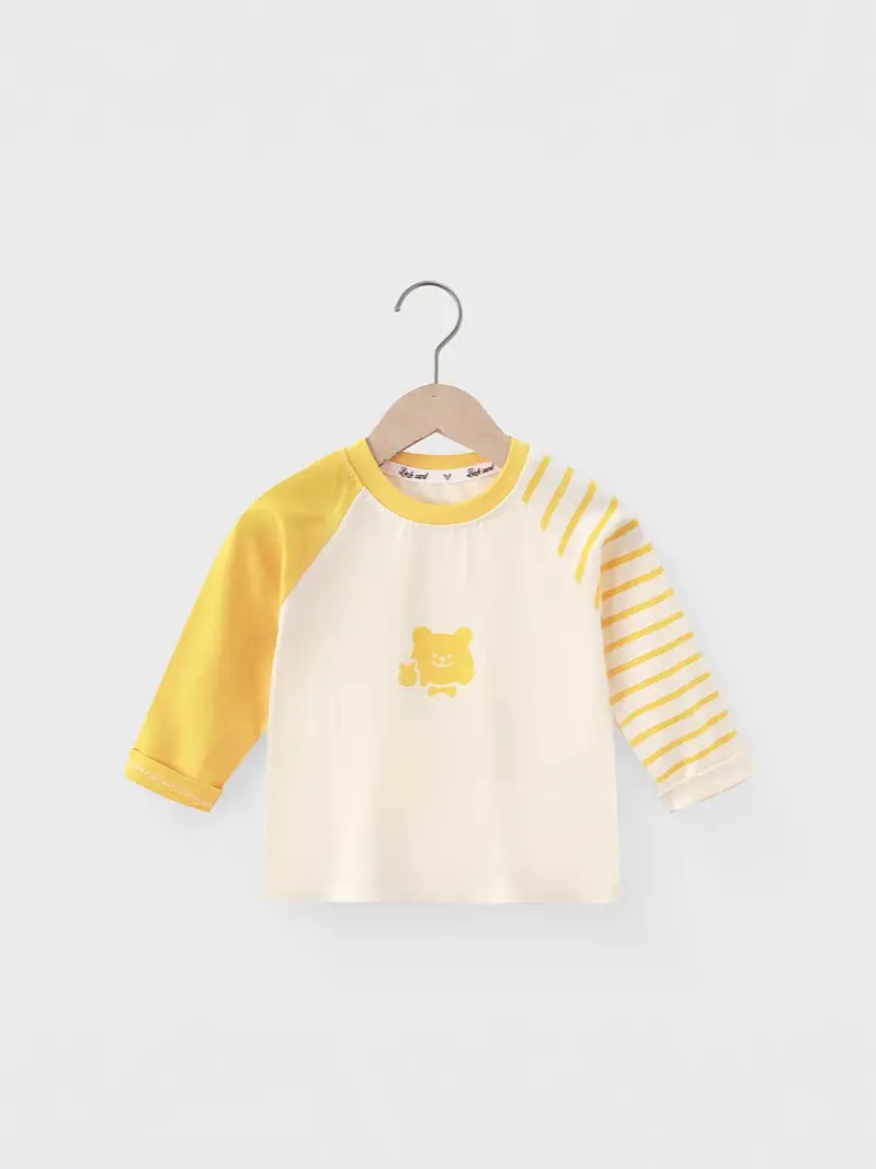 2025 Boys Cotton Long Sleeve T-Shirt Green Yellow - Image 9