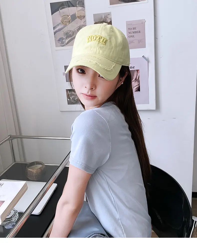 Women Light Blue Embroidered Cap Baseball Sunshade Cap — feature 17