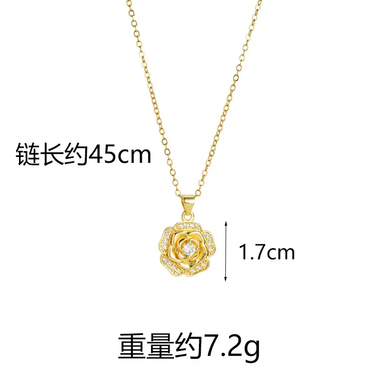 Vietnam Gold Rose Necklace for Women - Image 6