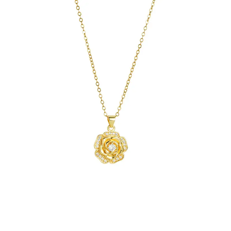 Vietnam Gold Rose Necklace for Women - Image 7