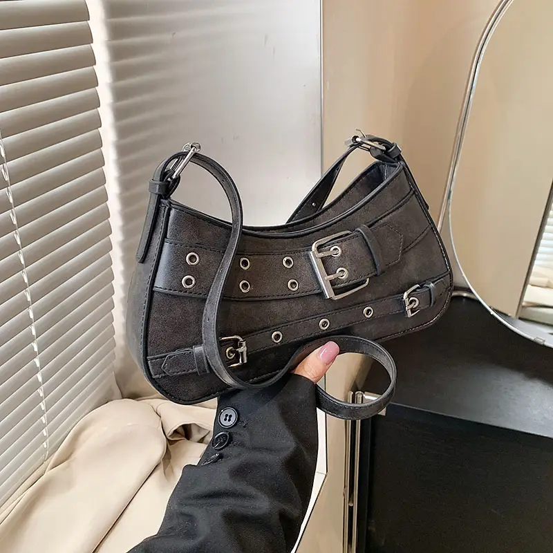 2025 Women's PU Leather Shoulder Bag Black Crossbody - Image 5
