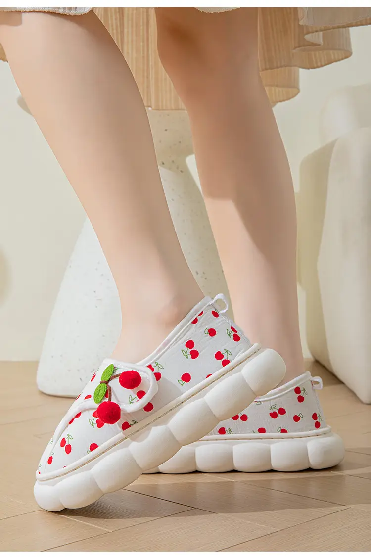 Moon Shoes Summer Thin Heel Cute Household Cotton Slippers Women's Indoor Postpartum Non-slip Spring/Summer Home Slippers — feature 14
