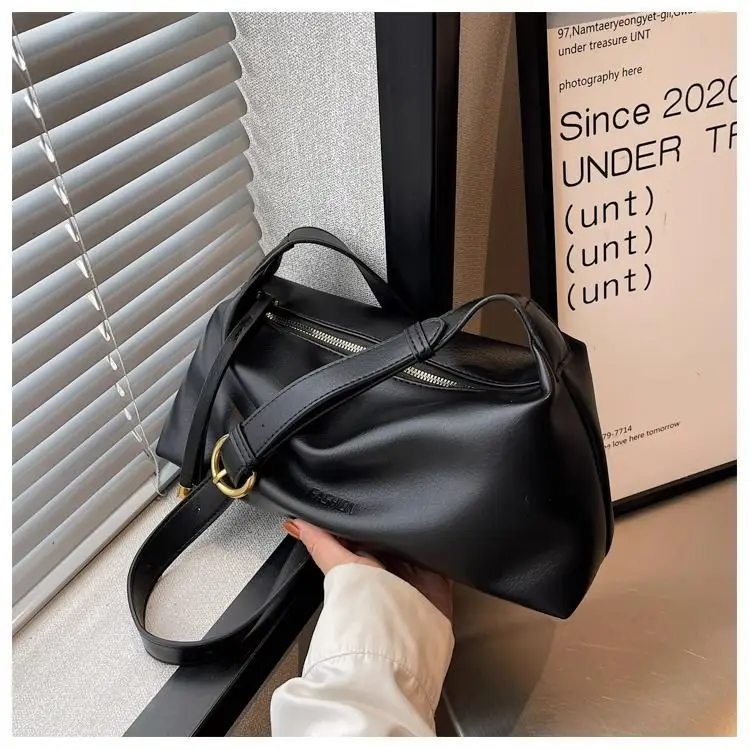 Women's Brown Leather Crossbody Bag with Gold Ring — feature 21