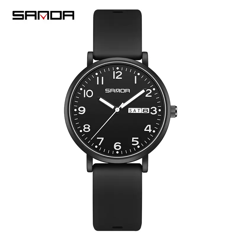 Silent Quartz Watch for Men Women Green Watch - Image 9