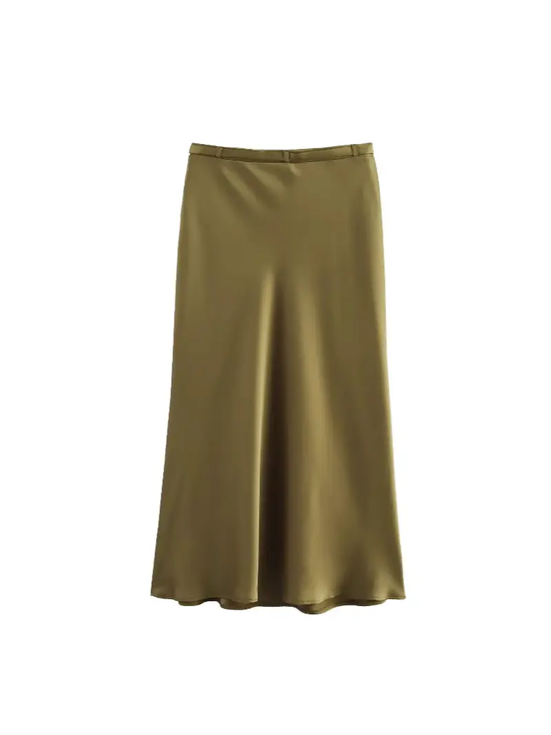 Silk Satin Belt Overskirt Women's ZRA Collection - Image 3