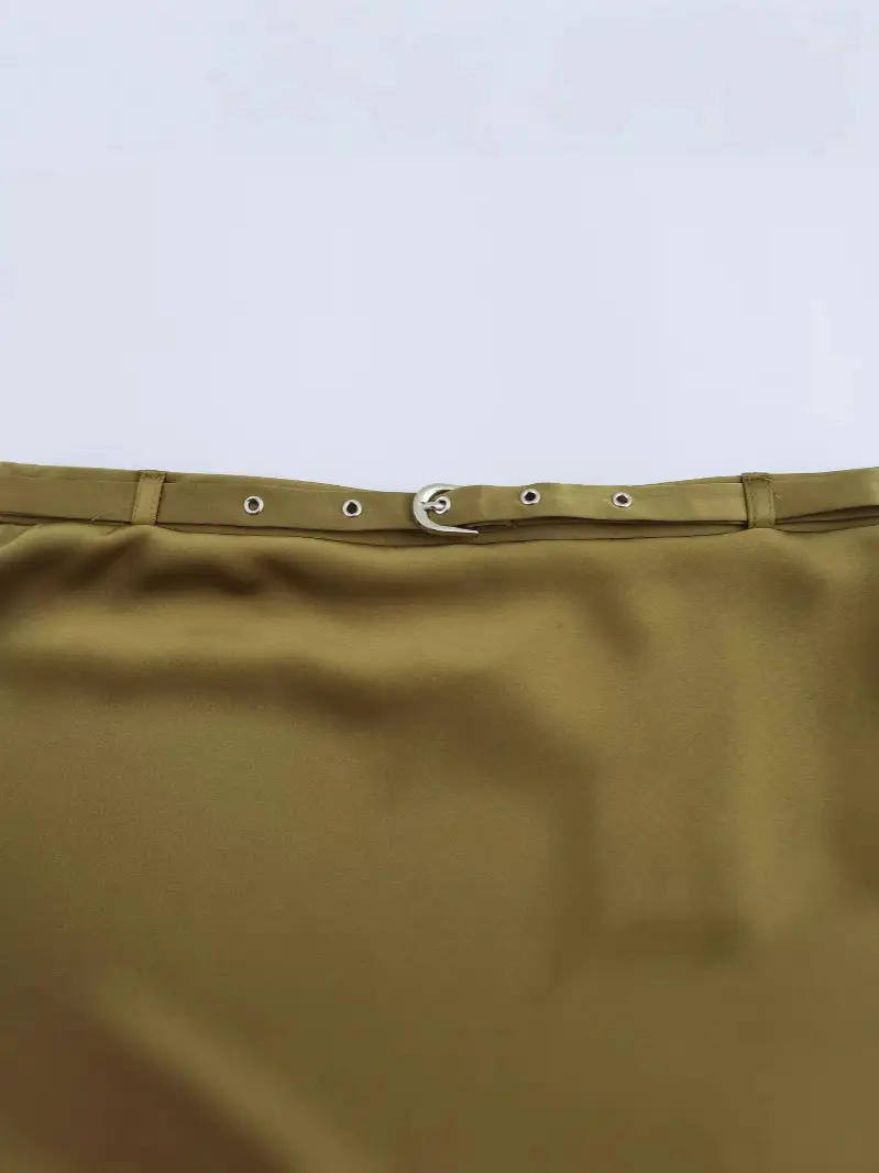 Silk Satin Belt Overskirt Women's ZRA Collection - Image 4