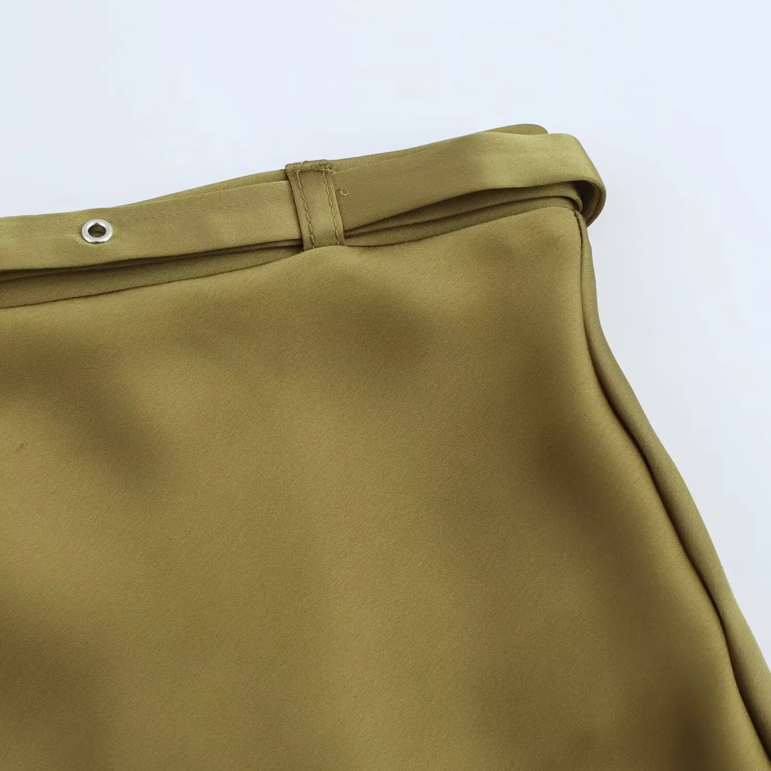 Silk Satin Belt Overskirt Women's ZRA Collection — feature 7