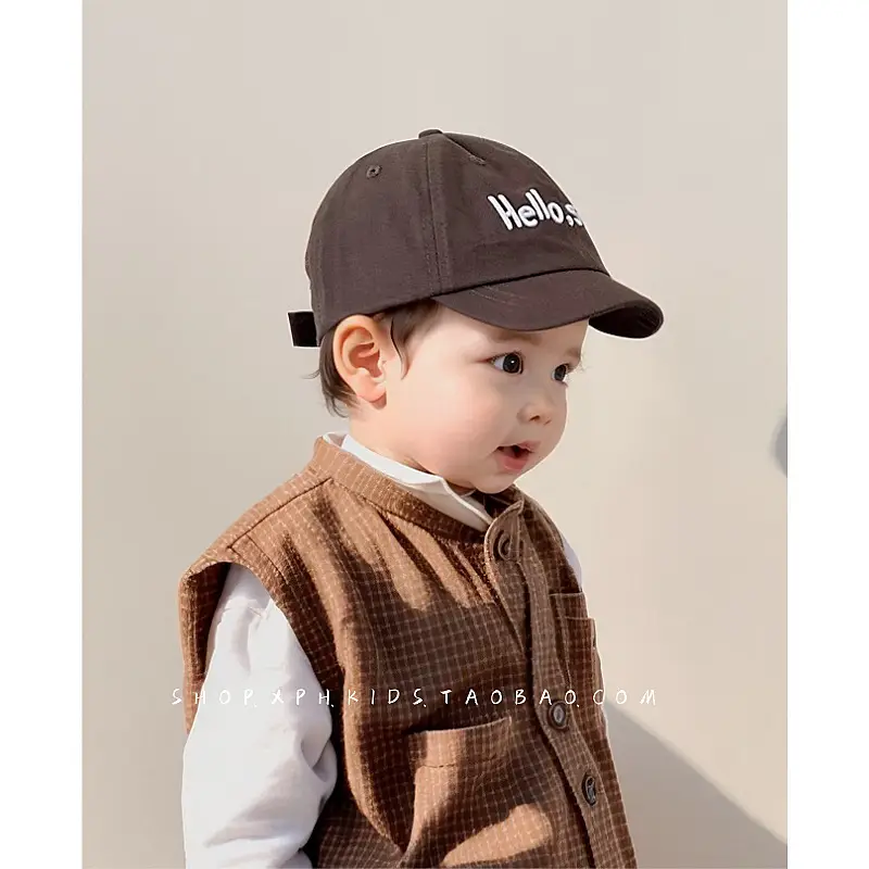 Hello Sun Thin Letter Cap Spring Autumn Sunshade Cap - Image 7