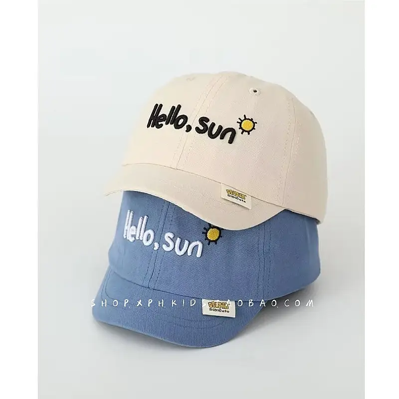 Hello Sun Thin Letter Cap Spring Autumn Sunshade Cap - Image 9