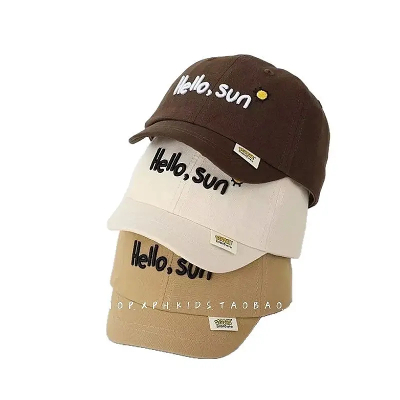 Hello Sun Thin Letter Cap Spring Autumn Sunshade Cap - Image 10