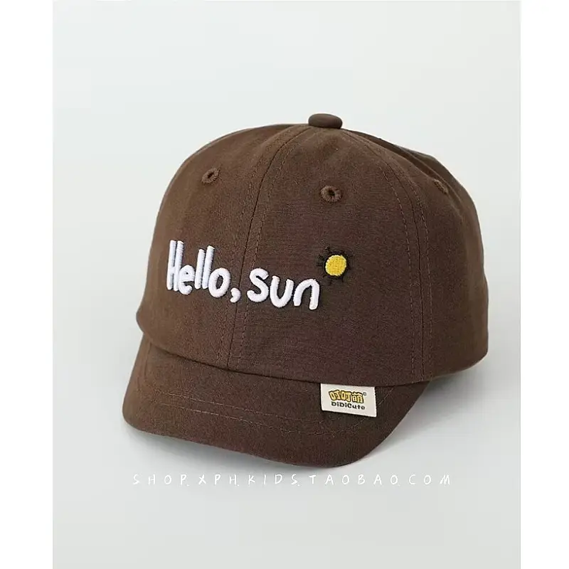 Hello Sun Thin Letter Cap Spring Autumn Sunshade Cap - Image 3