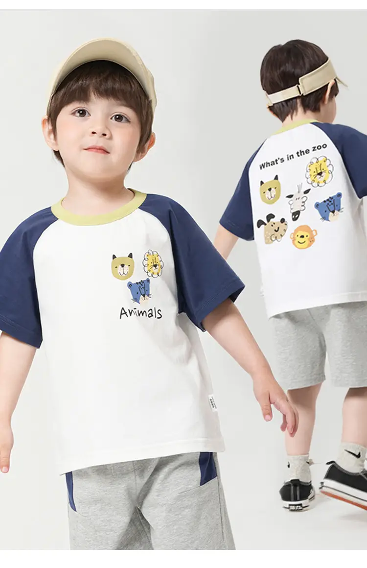 Boys Cotton Sports Shorts T-Shirt Set Summer Wear — feature 16