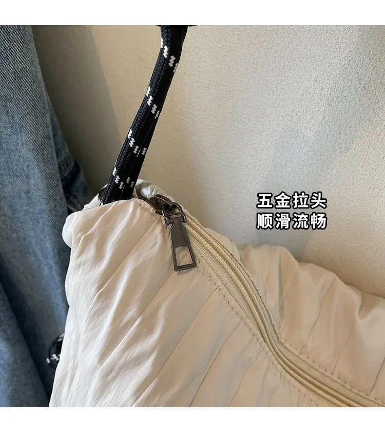 Women's Large Canvas Shoulder Bag with Braided Handle — feature 5