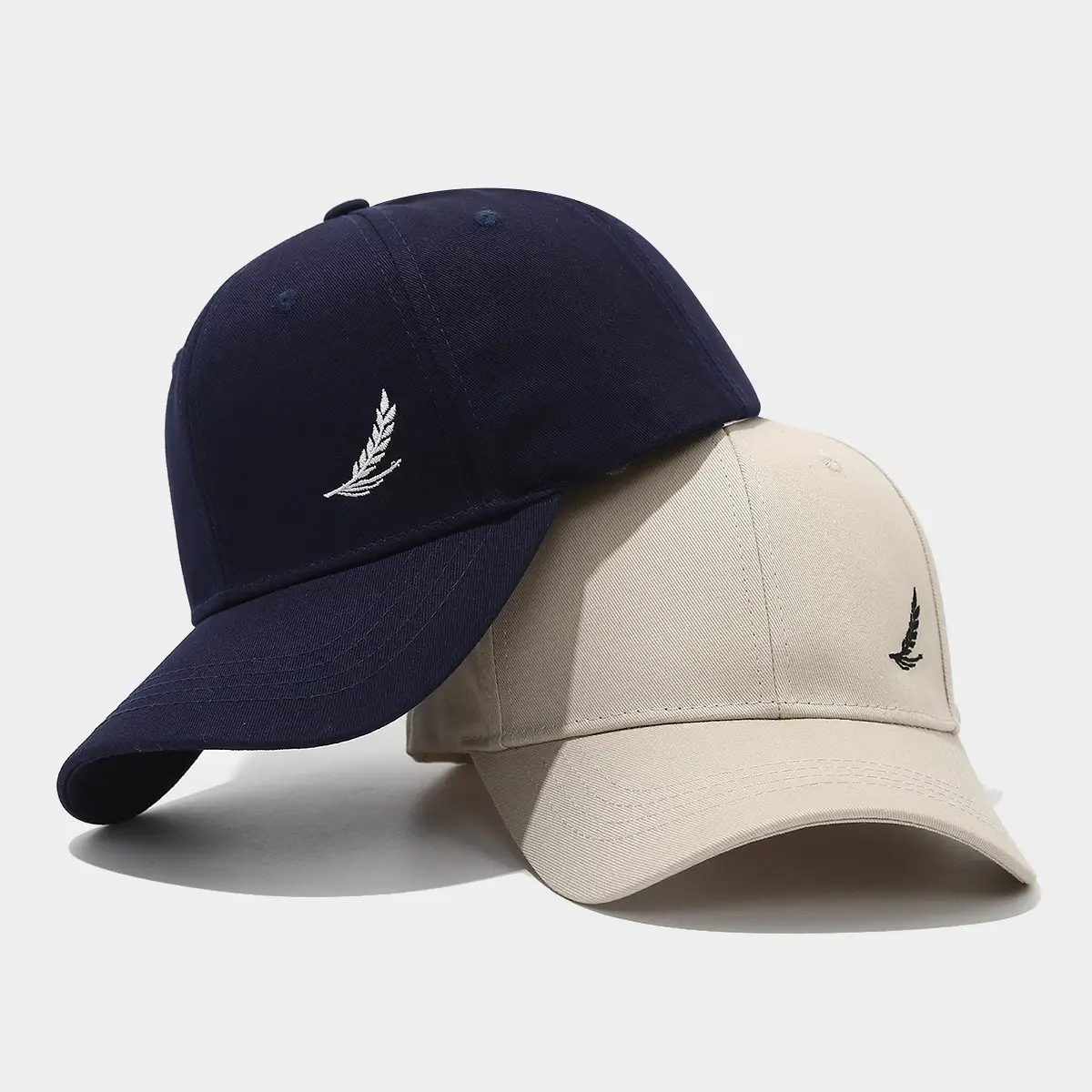 White Feather Embroidered Baseball Cap for Women Men - Image 9