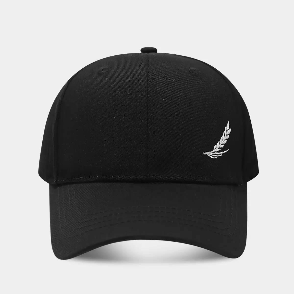 White Feather Embroidered Baseball Cap for Women Men - Image 10