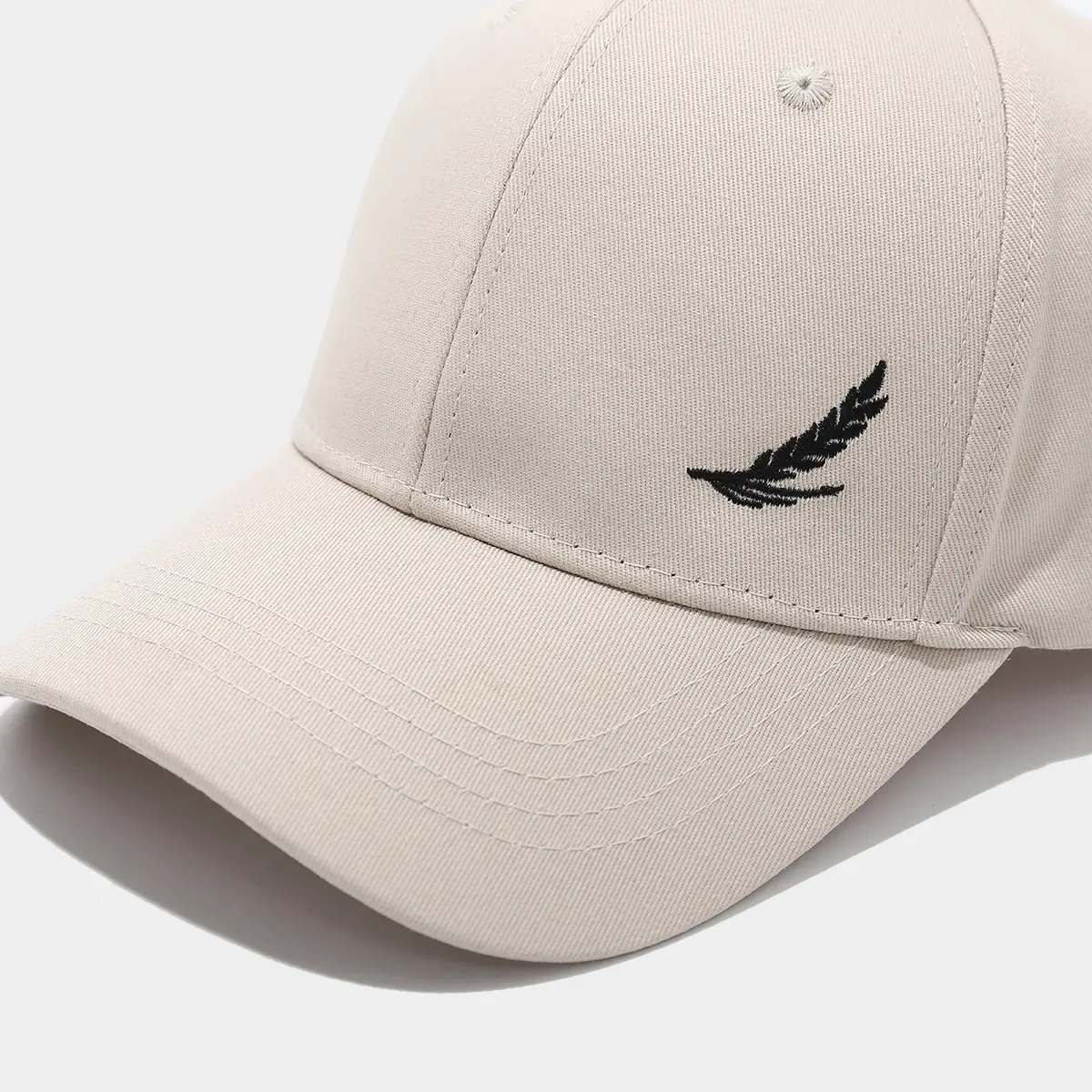 White Feather Embroidered Baseball Cap for Women Men — feature 11