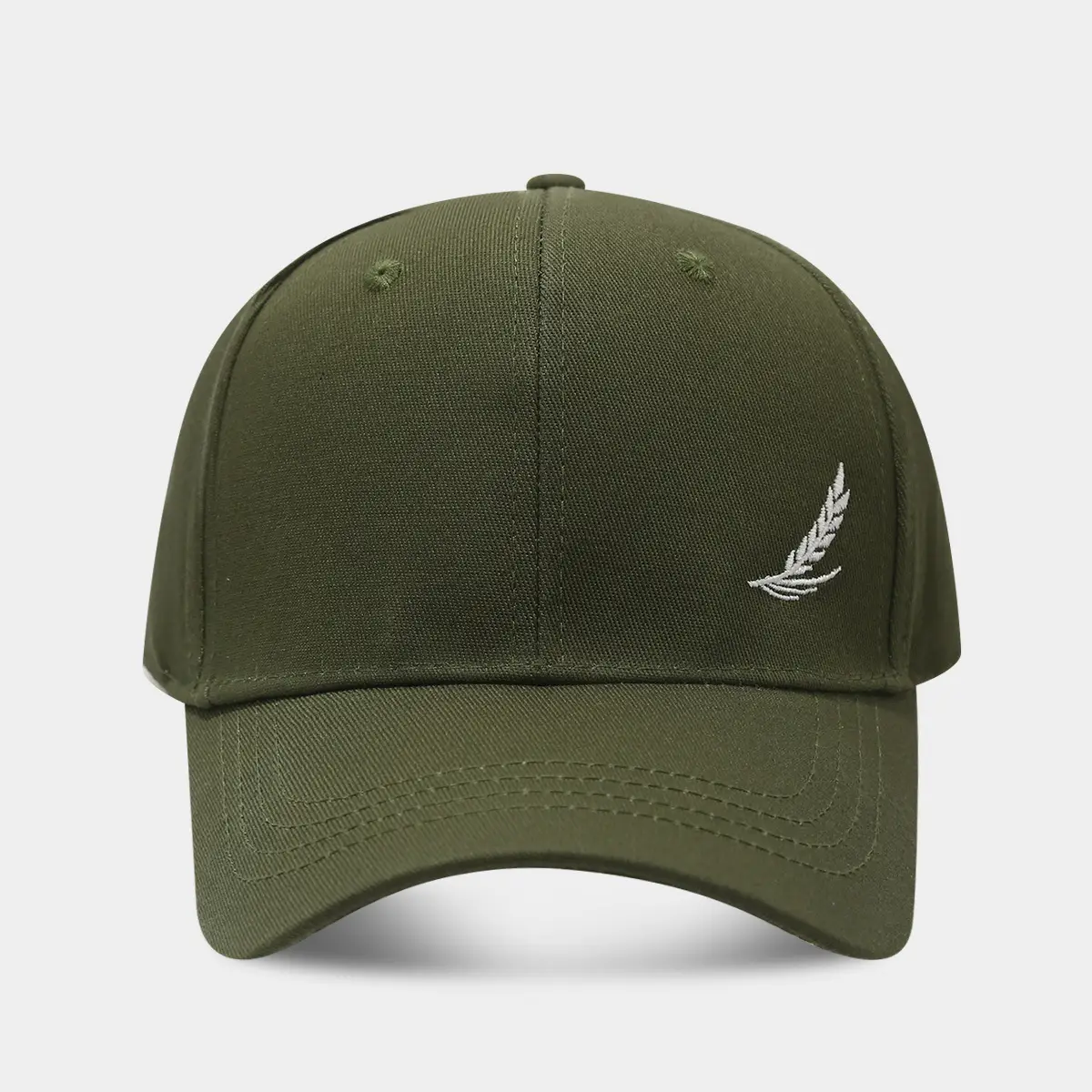 White Feather Embroidered Baseball Cap for Women Men — feature 8