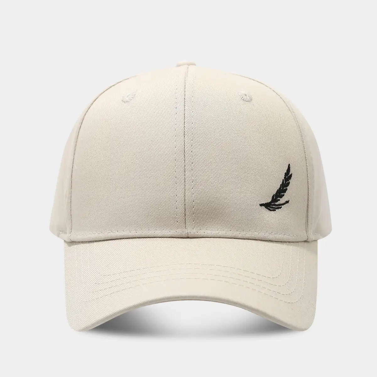 White Feather Embroidered Baseball Cap for Women Men - Image 3