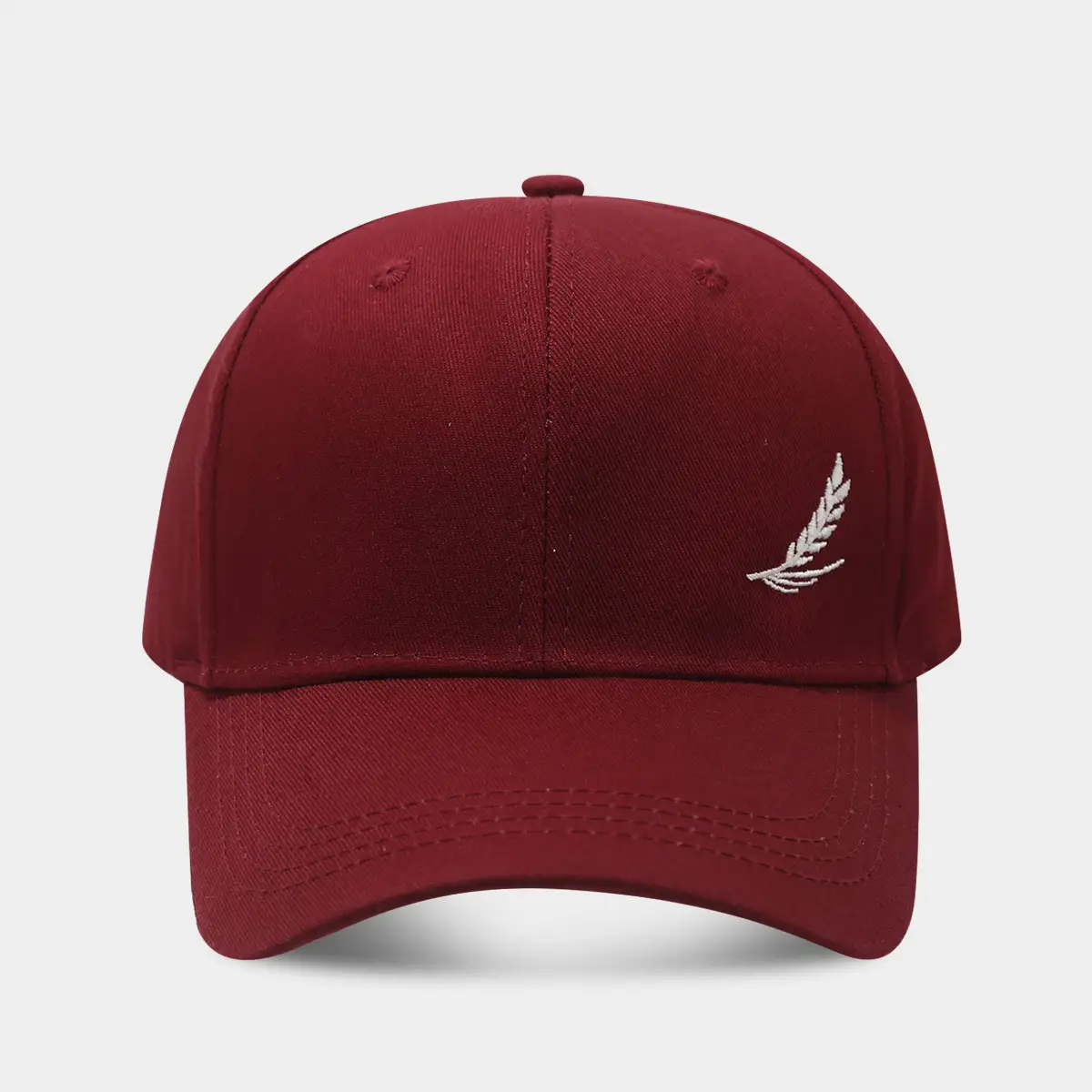 White Feather Embroidered Baseball Cap for Women Men - Image 4