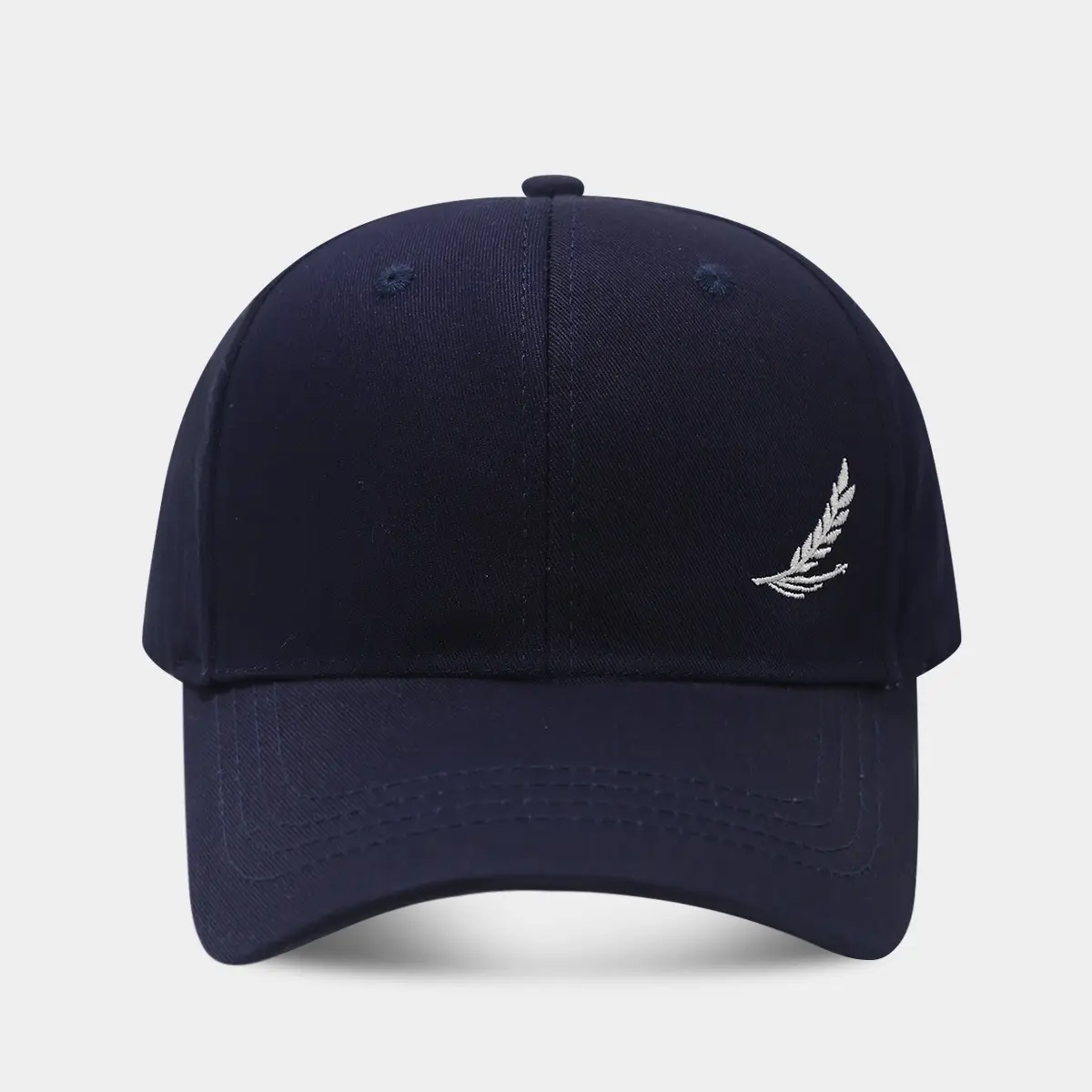 White Feather Embroidered Baseball Cap for Women Men - Image 5