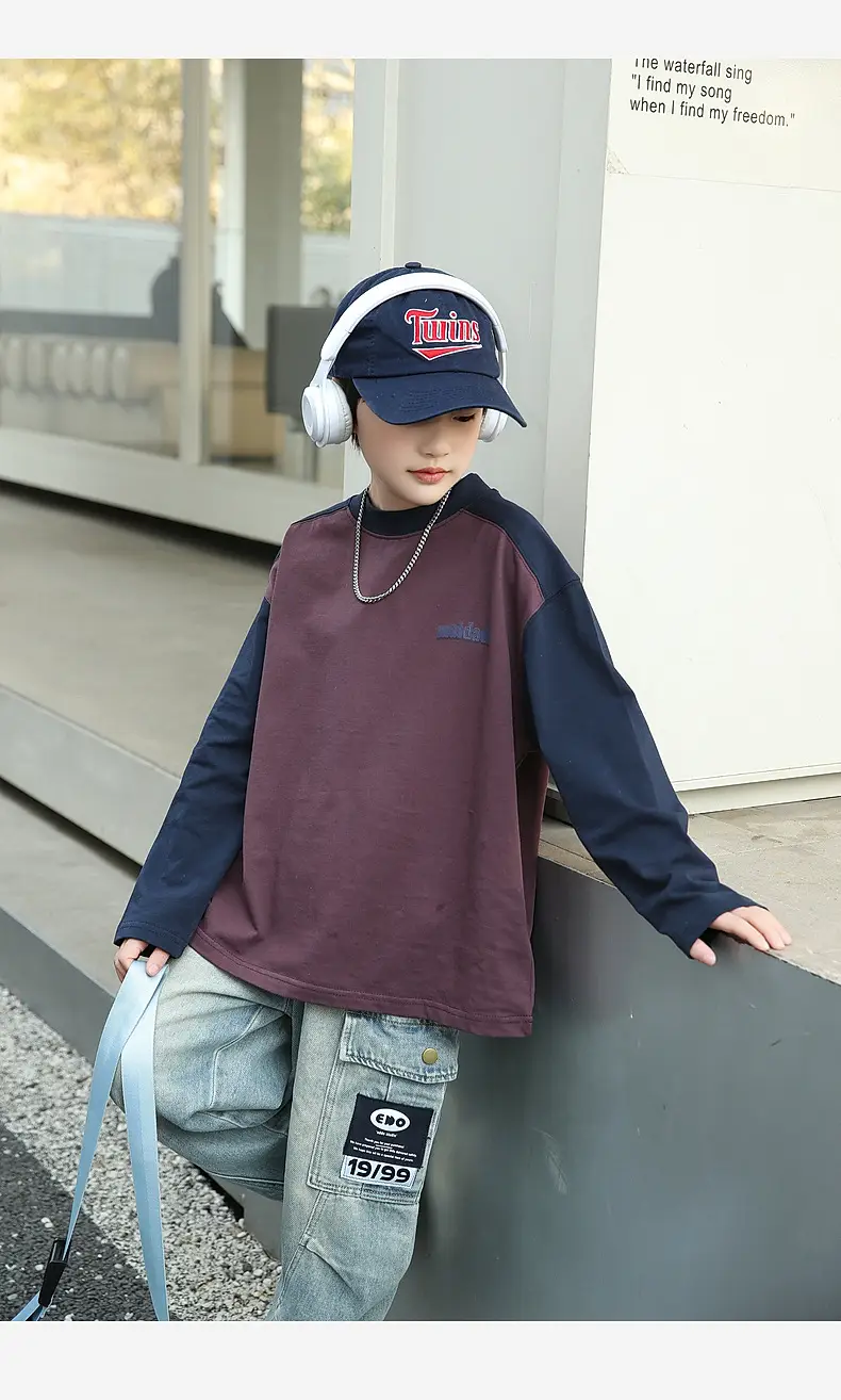 Panda Yuanyuan Heavy Cotton Kids T-Shirt Long Sleeve Washable — feature 25