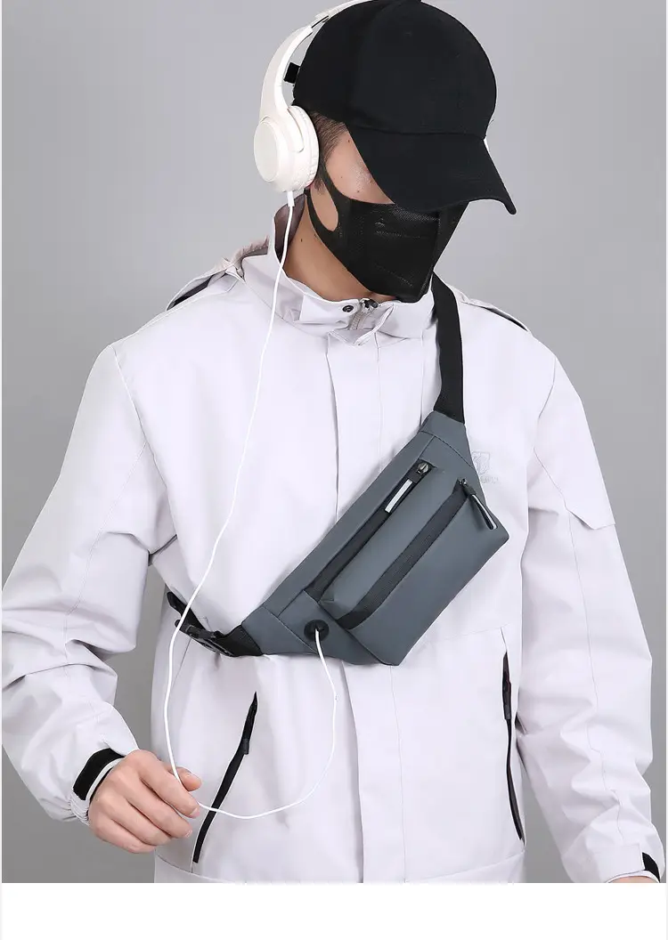 Men's Water-Repellent Crossbody Bag Multi-Layer Casual Shoulder Bag — feature 11