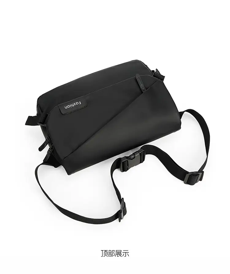 Men Japanese Style Black Crossbody Backpack — feature 22