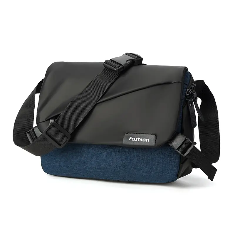 Men Japanese Style Black Crossbody Backpack - Image 3