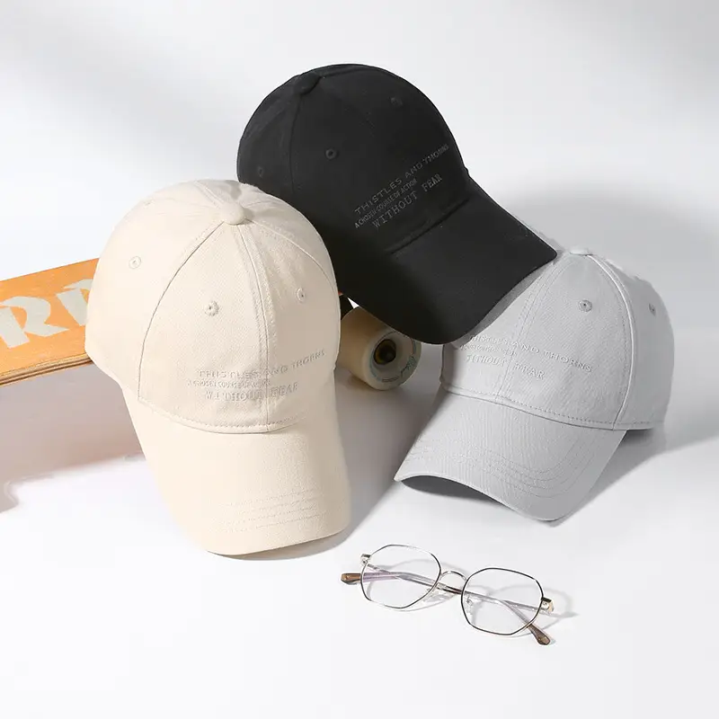 Women Embroidered Baseball Cap Beige Casual - Image 5