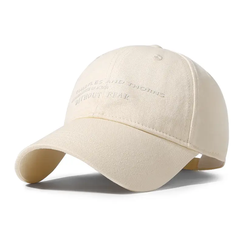 Women Embroidered Baseball Cap Beige Casual - Image 6