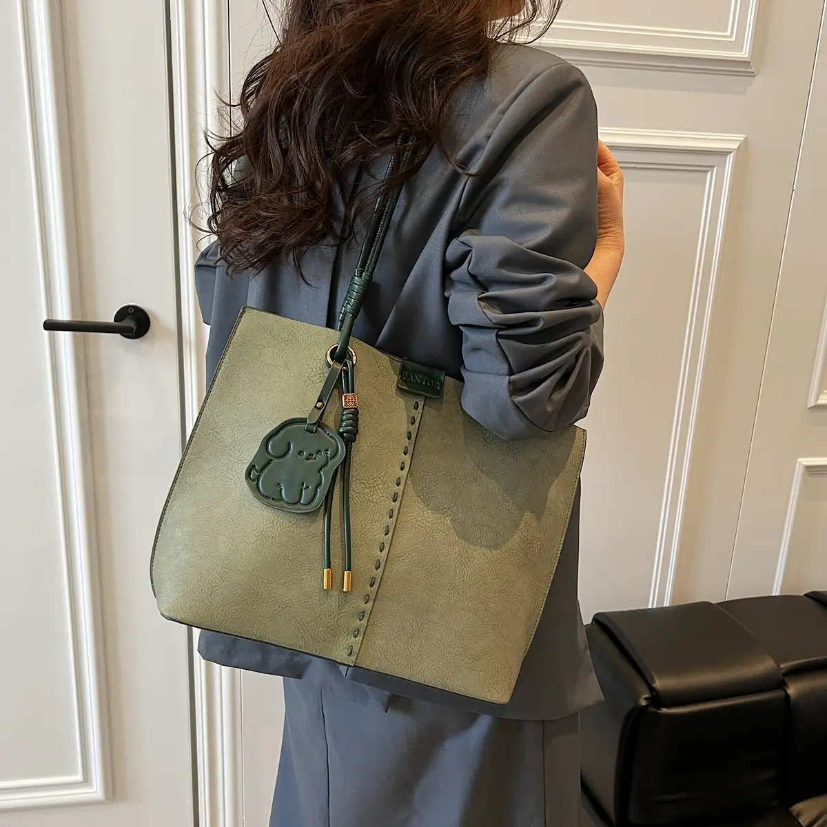 Green Crossbody Tote Bag for Women Casual Fashion - Image 4